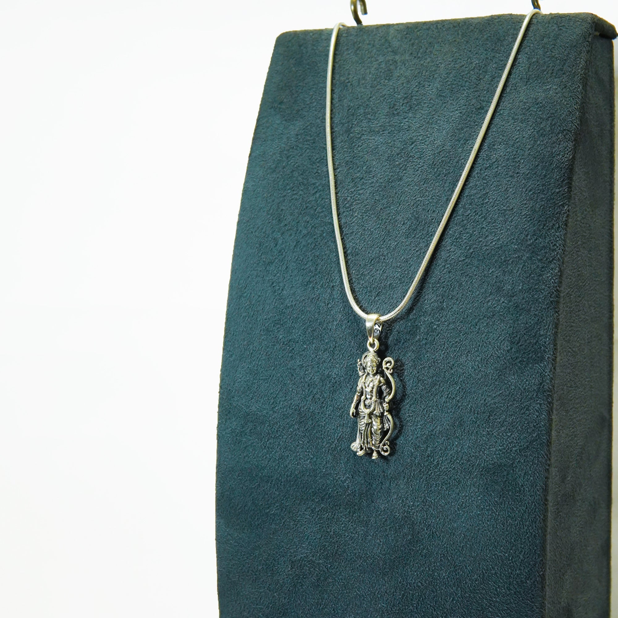Oxidised Lord Rama Pendant