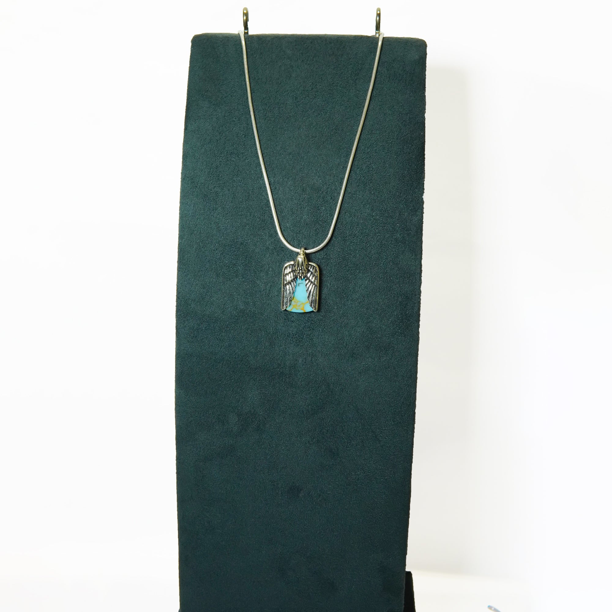 Turquoise Wing Silver Pendant